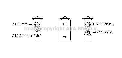 AVA QUALITY COOLING Расширительный клапан, кондиционер MS1634